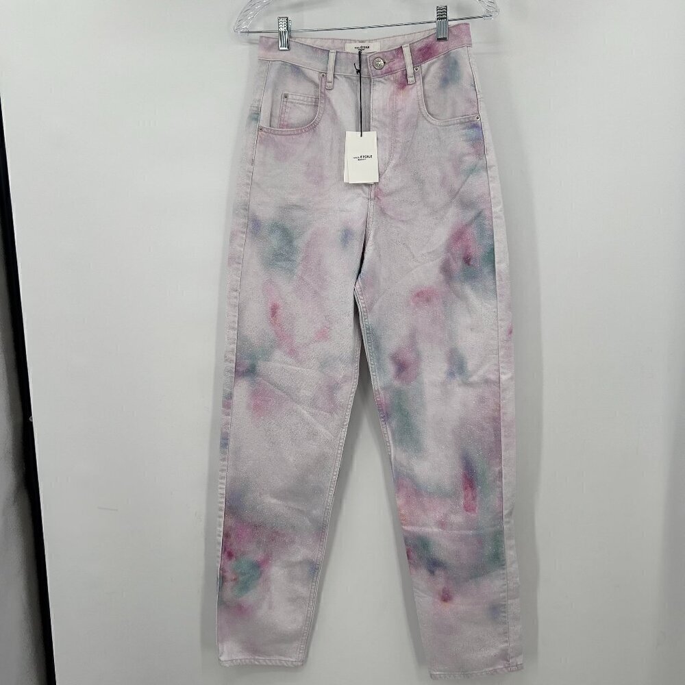Isabel Marant Etoile Corfy High Waist Tie Dye Trousers/ Jeans Size 34 NWT